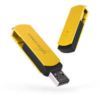 USB флеш наель eXceleram 32GB P2 Series Yellow2/Black USB 2.0 EXP2U2Y2B32 l