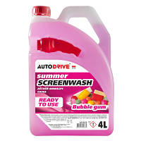 Омыватель автомобильный AUTO DRIVE Summer Screen Wash Bubble Gum 4л AD0133 l