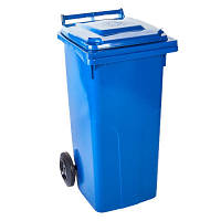 Контейнер для сміття Алеана на колесах з ручкою синій 120 л 3072 l