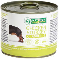 Консервы для собак Nature's Protection Adult Chicken&Turkey 200 г KIK24522 l
