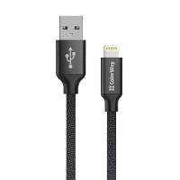 Дата кабель USB 2.0 AM to Lightning 2.0m black ColorWay CW-CBUL007-BK l