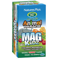 Минералы Natures Plus Магний для Детей без Сахара, Вкус Вишни, Animal Parade, 90 NAP-29942 l