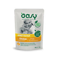 Влажный корм для кошек OASY Adult Hairball с курицей 85 г 8053017343761 l