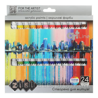 Акрилові фарби ZiBi ART Line -2 24 кольорів х 12 мл ZB.6664 l