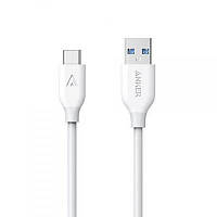 Дата кабель USB 3.0 AM to Type-C 0.9m Powerline V3 White Anker A8163H21/A8163G21 l