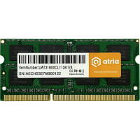 Модуль памяти для ноутбука SoDIMM DDR3 8GB 1600 MHz ATRIA UAT31600CL11SK1/8 l