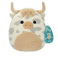 Squishmallows Little Plush Borsa Grey Spotted Highland Cow пятнистая корова талисман 19 см (7735876)