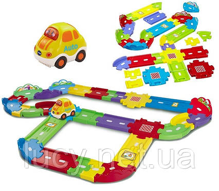 Vtech, Tut Tut Cars, Track Deluxe, комплект з машиною