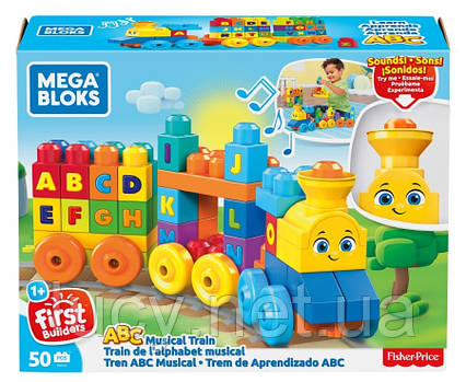 Mega Bloks, музичний поїзд ABC, блоки, 50 елементів