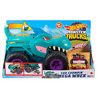 Hot Wheels Monster Trucks Mega Wrex - автопожиратель игровой набор (6964147)