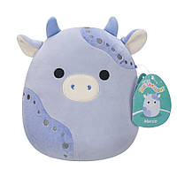 Squishmallows Medium Plush Marzio Light Blue Velvet Cow синяя корова талисман 30 см (7735898)