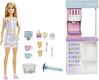 Барби Магазин мороженого набор с куклой (7102363)