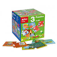 Apli Kids Набор пазлов для детей 3 в 1 24 детали (6462633)
