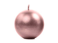 PartyDeco свеча-шар металлизированная розовое золото 8 см 6 шт. (6469799)