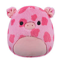 Squishmallows Fuzzamallows Gwnedle Pink Spotted Pig пятнистая свинья талисман 30 см (7758262)