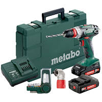 Шуруповерт Metabo BS 18 Quick, 18V 2x2Aг + набор SP(9 шт) (602217870)