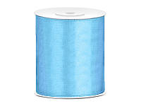 PartyDeco лента декоративная атласная синяя 100 мм 25 м (6470746)