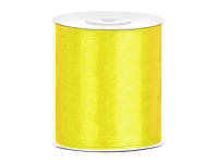 PartyDeco лента декоративная атласная желтая 100 мм 25 м (6470752)