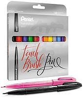 Pentel Brush Signt Pen ручки-кисти 12 цветов (6575494)