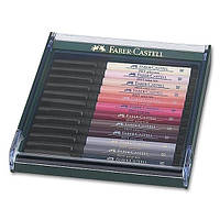 Faber-Castell Кисть для ручки Pitt Artist набор из 12 цветов кожа (6457826)