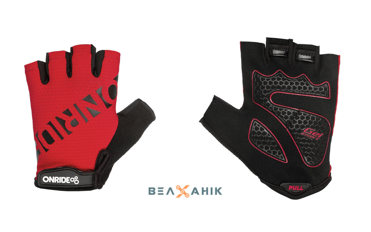 Рукавиці ONRIDE Hold 20 короткі пальці червоно-чорні [L]