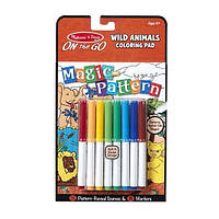 Melissa & Doug Magic Coloring Pad Wild Animals набор раскрасок с маркерами (6986253)