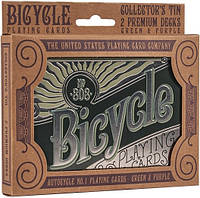 Велосипед Ретро игральные карты в металлической банке подарочный набор (7082365)