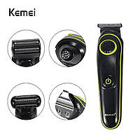Машинка для бритья аккумуляторная Kemei KM-696 Kit 5in1 машинка для бороды, триммер для стрижки волос «D-s»