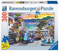 Пазл Ravensburger Закат над Санторини 2D большой формат 300 деталей (7126592)