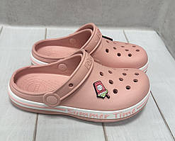 Дитячі крокси сабо crocs Dago пудра 33-36