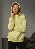 Желтое женское худи с капюшоном Staff original lime oversize Adore Жовте жіноче худі з капюшоном Staff