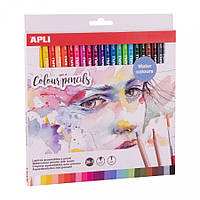 Apli Kids акварельные мелки с кисточкой 24 цвета (7224035)