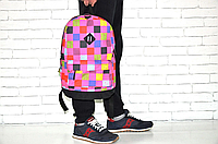 Стильный городской рюкзак Asos цвет розово-белый с отделом для ноутбука, не пропускает влагу ТОП-качество