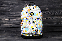 Стильный городской рюкзак Asos цвет белый с отделом для ноутбука, не пропускает влагу ТОП-качество