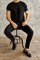 Мужские стильные джинсы брюки All Blaсk чёрный S Премиум качество Турция