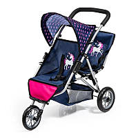 Bayer Jogger Duo коляска для кукол для близнецов синий единорог (7188649)