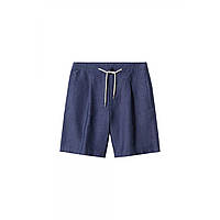 Шорты Mango bermudas lino azul marino, оригинал. Доставка от 14 дней