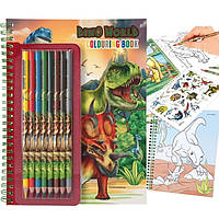 Depesche Dino World книжка-раскраска с мелками (7199080)