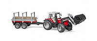 Bruder Massey Ferguson тягач с прицепом (7299506)