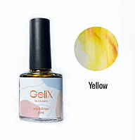 Акварельні краплі Gelix №6 – жовтий колір, 8 мл., для манікюру, дизайну нігтів, гелікс.