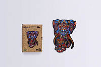 PuzzleOK Індійський слон дерев'яний пазл еко А4 68 елементів (7427940)