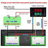 Амперметр - вольтметр постійної напруги та струму 0~100В 0~10А у корпусі, фото 4