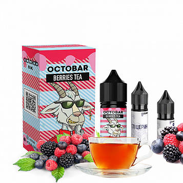 Набір для самозамісу сольовий Octobar NFT 10 мл, 0-50 мг Berries Tea (Ягідний чай)-ЛВР