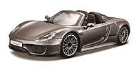 Ббураго Porsche 918 Spyder автомобиль серый 1:24 (7387174)