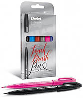 Pentel ручки-кисти Brush Signt Pen 6 цветов (7480115)