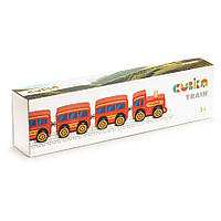 Кубика деревянный поезд с магнитами. (7483200)