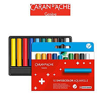 Caran d'Ache восковые акварельные мелки 10 цветов (7496723)