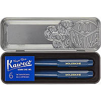 Moleskine подарочный набор перьевая ручка синий (7496740)