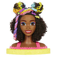 Barbie Голова для укладки неоновой радуги вьющиеся волосы аксессуары Color Reveal игровой набор (7498022)