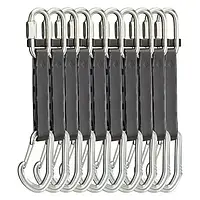 Набор оттяжек с карабинами Black Diamond Steel Lvwr Gymdraw 10 pack, 14 см (BD 381111.0000)